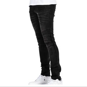 Kilogram Black distress Denim jeans Zipper Pocket